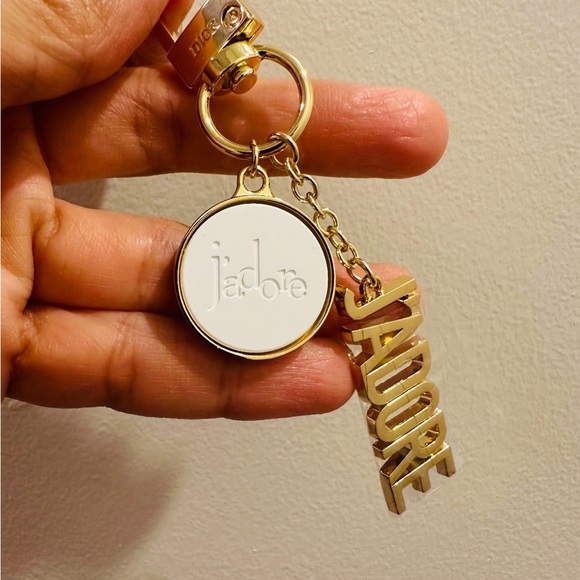 J'adore Dior Gold and White Diffuser Ceramic Keychain - Picture 2 of 2